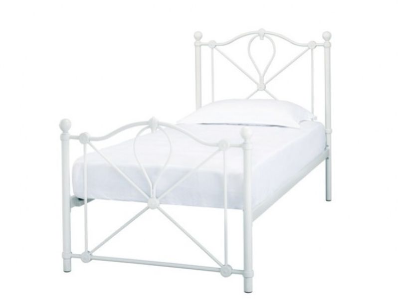 LPD Bronte 3ft Single White Metal Bed Frame