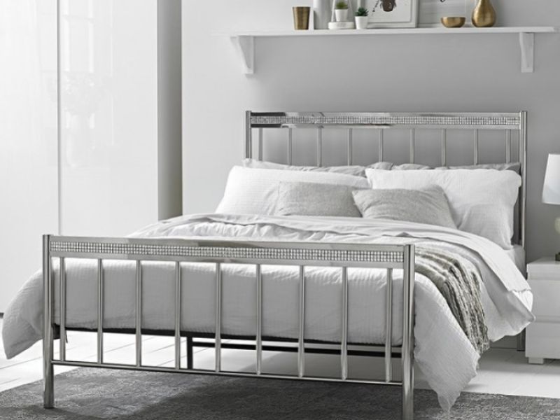 LPD Bellini 5ft Kingsize Chrome Metal Bed Frame