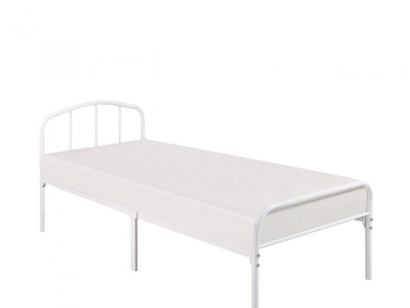 LPD Milton 3ft Single White Metal Bed Frame