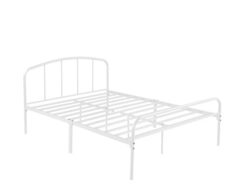 LPD Milton 4ft6 Double White Metal Bed Frame