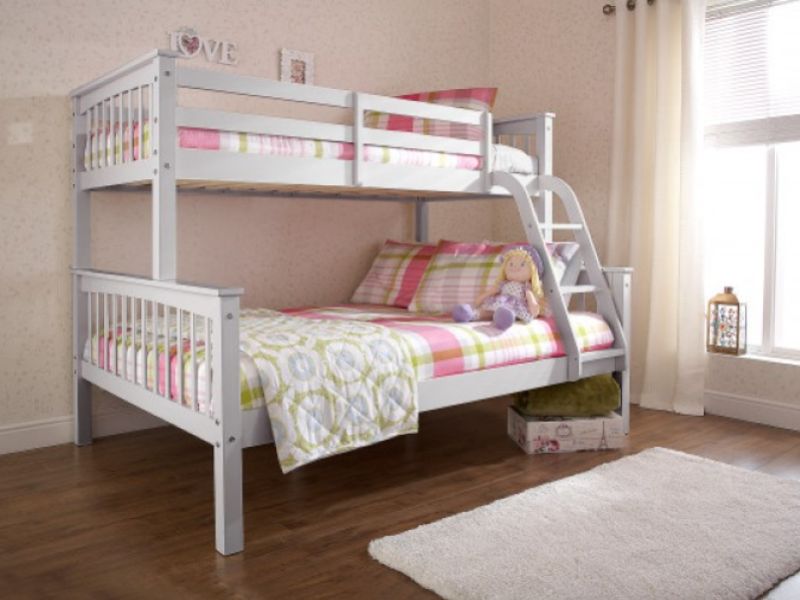 GFW Novaro Grey Wooden Trio Triple Sleeper Bunk Bed