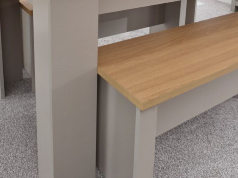 GFW Lancaster 150cm Dining Table with Benches in Grey