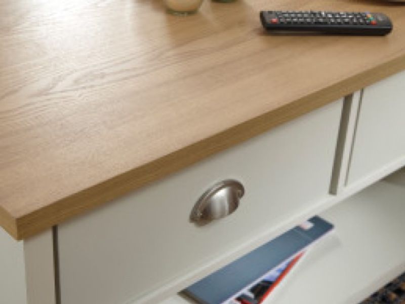 GFW Lancaster 2 Drawer Coffee Table in Cream