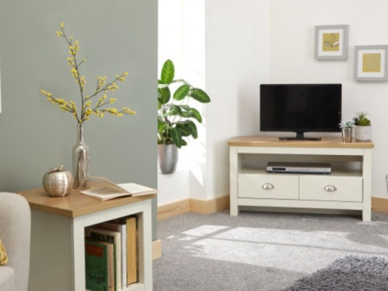 GFW Lancaster Corner TV Unit in Cream