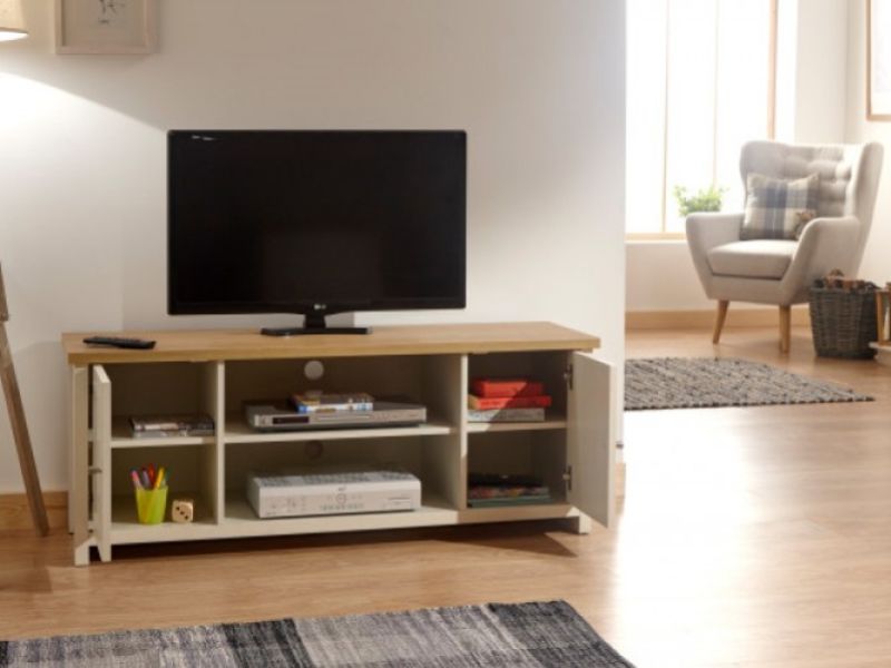 GFW Lancaster Large TV Cabinet in Cream