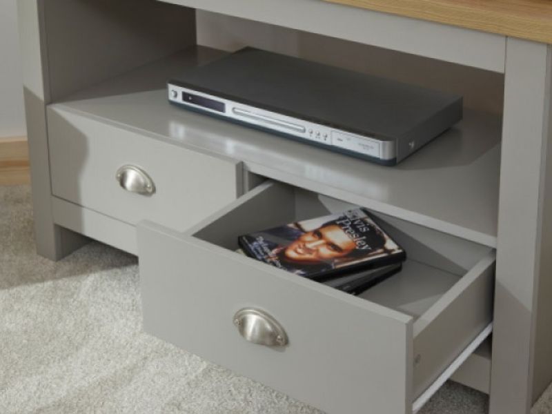 GFW Lancaster Corner TV Unit in Grey