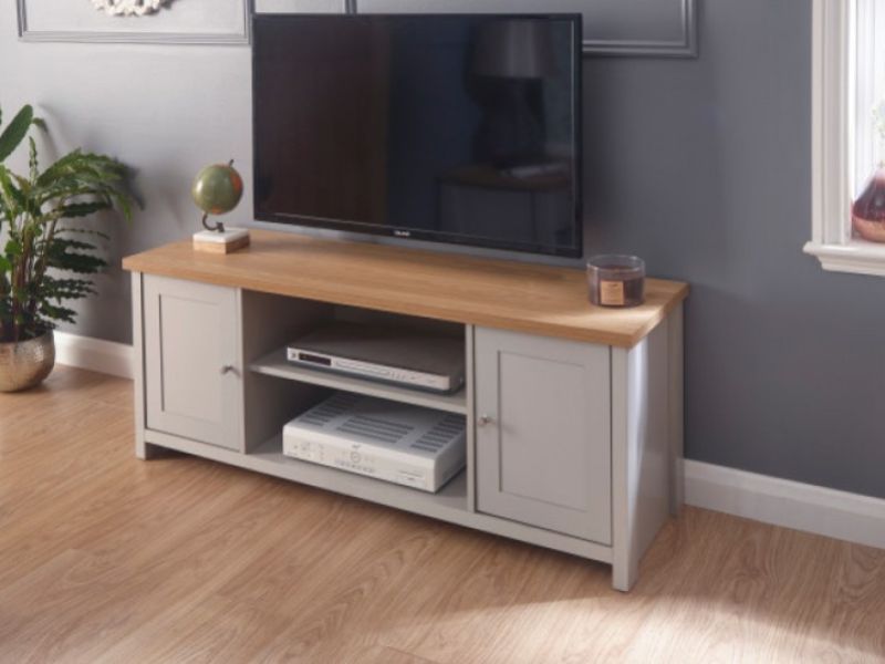 GFW Lancaster Large TV Cabinet in Grey