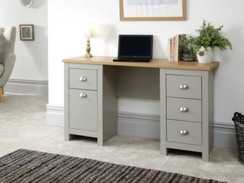 GFW Lancaster Study Desk / Dressing Table in Grey