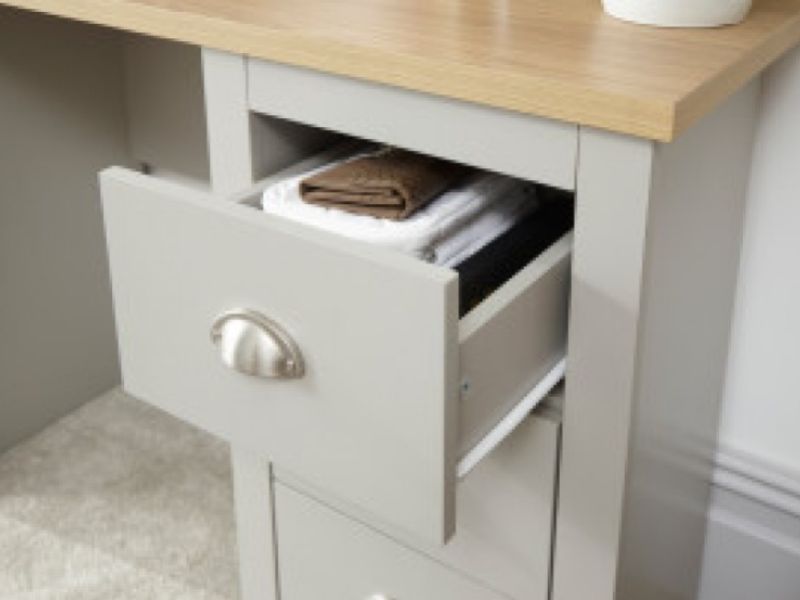 GFW Lancaster Study Desk / Dressing Table in Grey