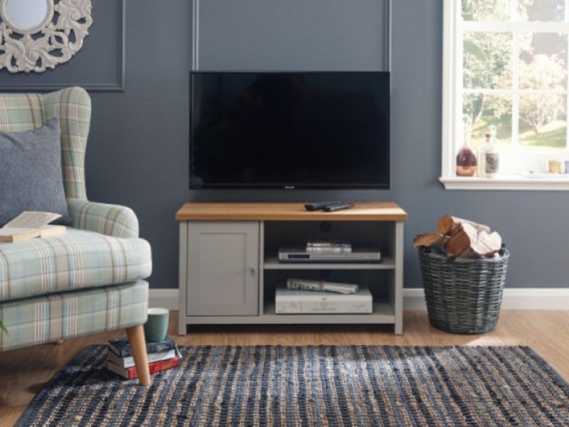 GFW Lancaster Small TV Cabinet in Grey