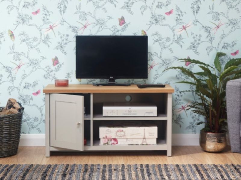 GFW Lancaster Small TV Cabinet in Grey