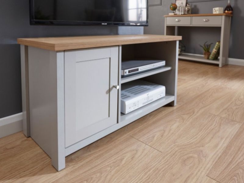 GFW Lancaster Small TV Cabinet in Grey by GFW