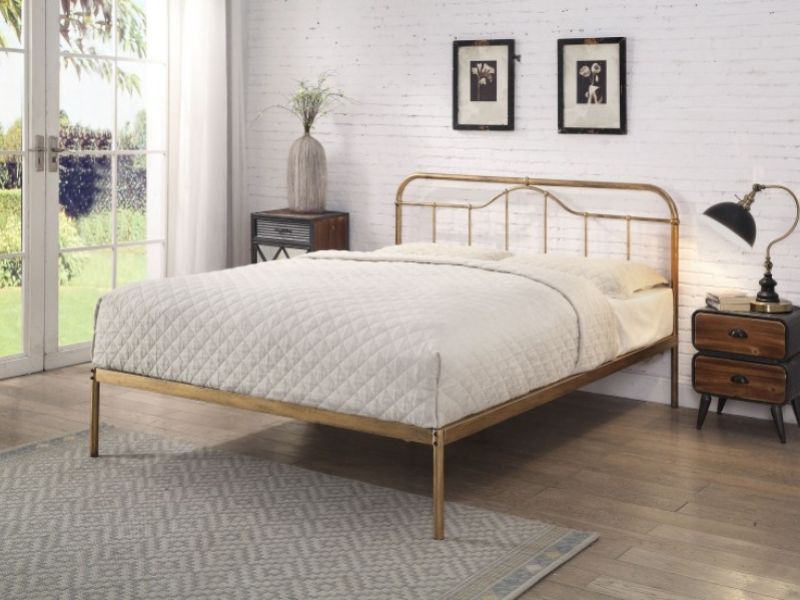 Flintshire Oakenholt 4ft6 Double Metal Bed Frame In Antique Bronze