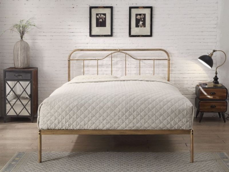 Flintshire Oakenholt 5ft Kingsize Metal Bed Frame In Antique Bronze