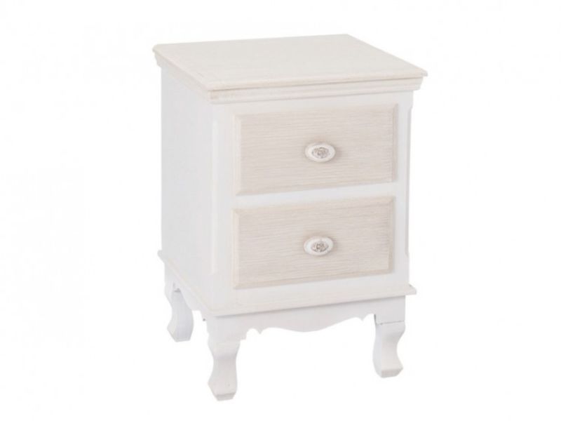 LPD Juliette Vintage Style 2 Drawer Bedside Cabinet