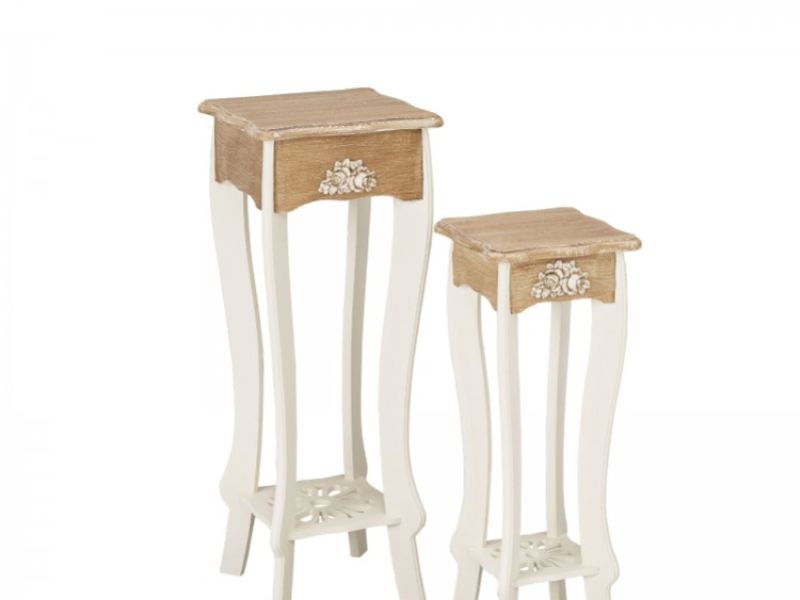 LPD Juliette Vintage Style Pair Of Plant Stands