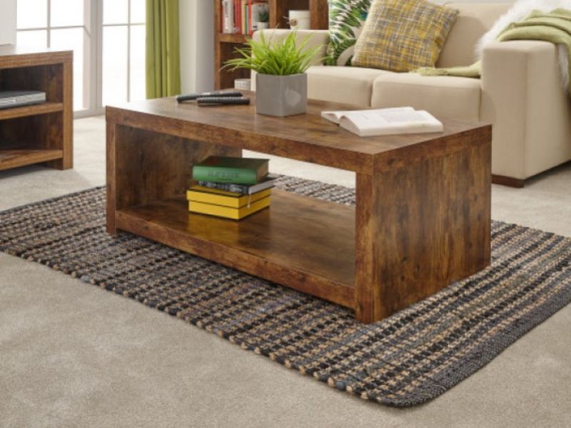 GFW Jakarta Coffee Table with Shelf Mango