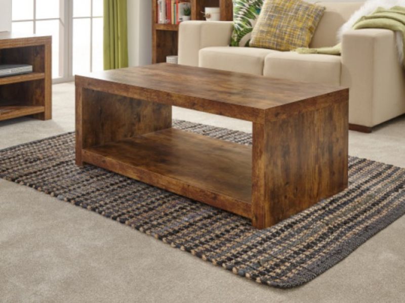 GFW Jakarta Coffee Table with Shelf Mango