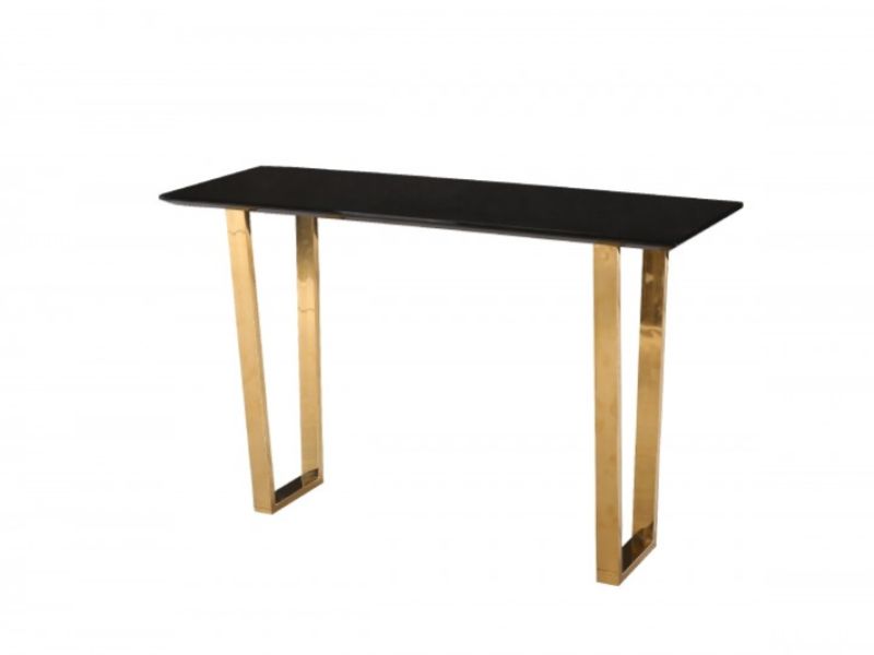 LPD Antibes Black Gloss Console Table