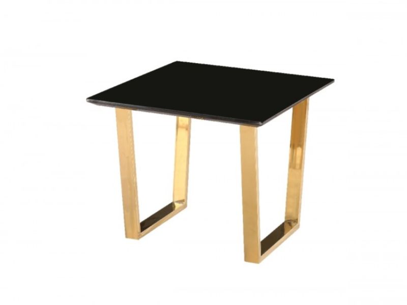 LPD Antibes Black Gloss Lamp Table