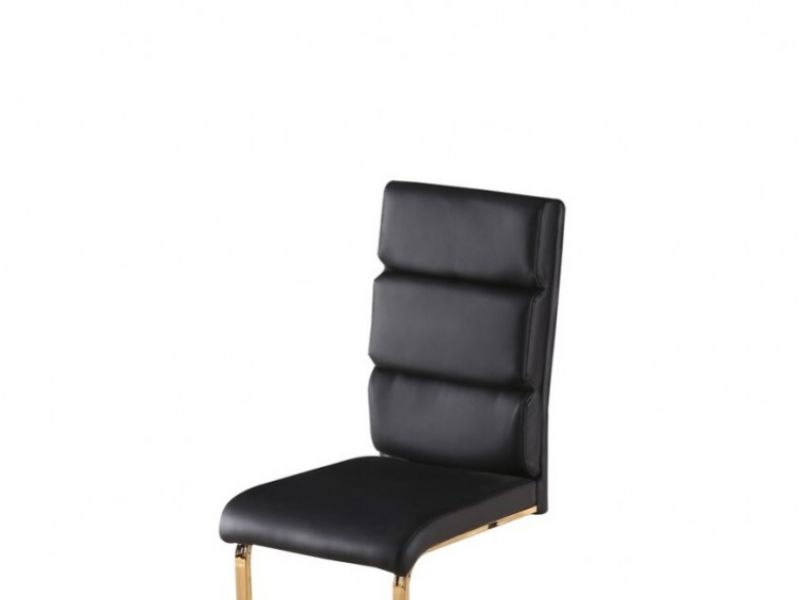 LPD Antibes Pair Of Black Dining Chairs