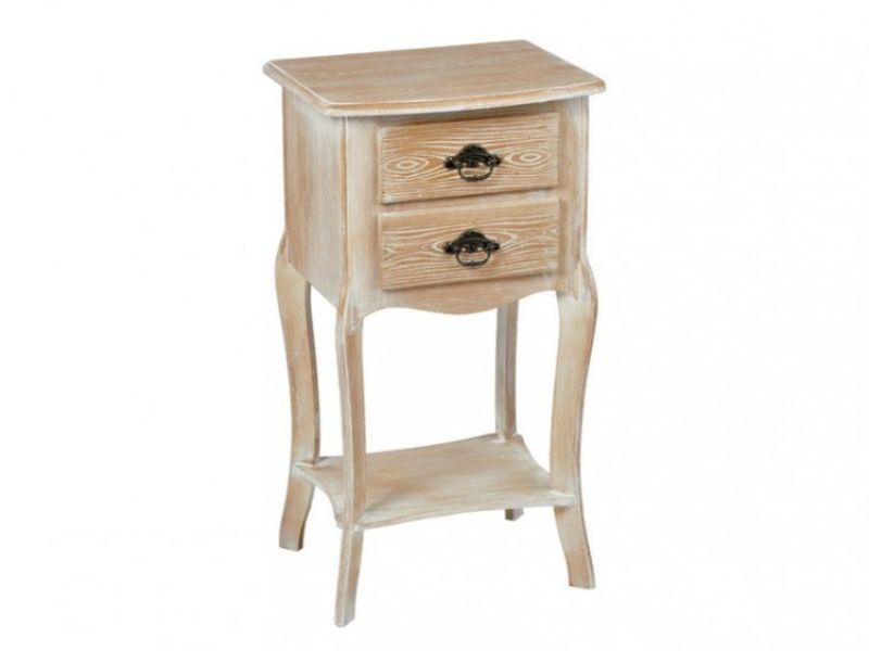LPD Provence Weathered Oak Finish Side Table