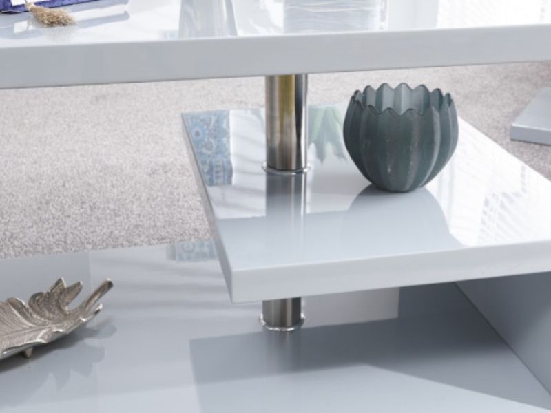 GFW Polar Grey Gloss LED Coffee Table