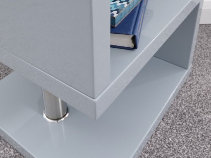 GFW Polar Grey Gloss LED Side Table