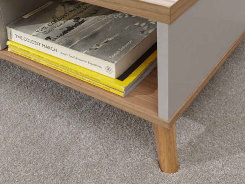 GFW Nordica 2 Drawer Coffee Table in Oak and Grey
