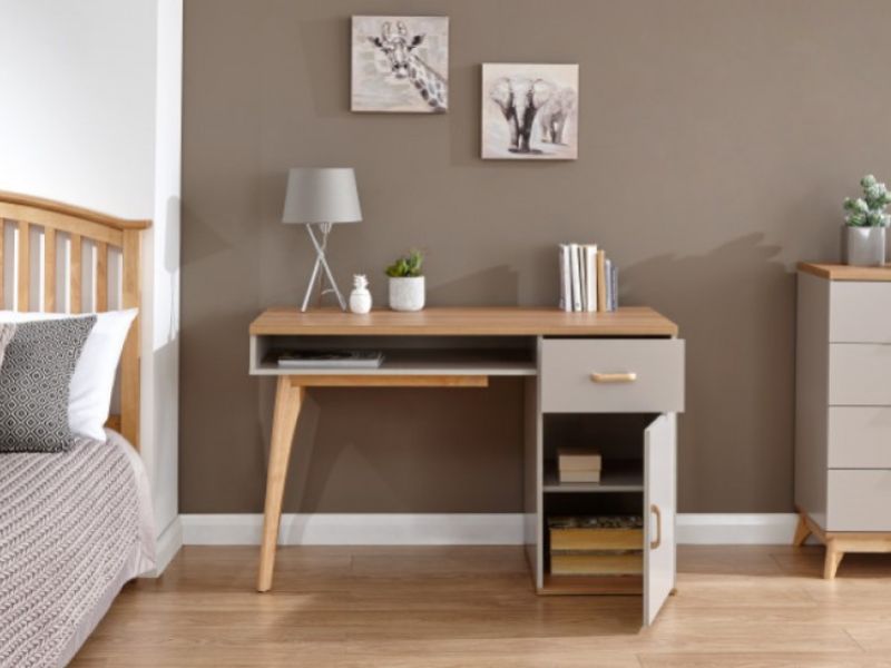 GFW Nordica Desk in Oak and Grey