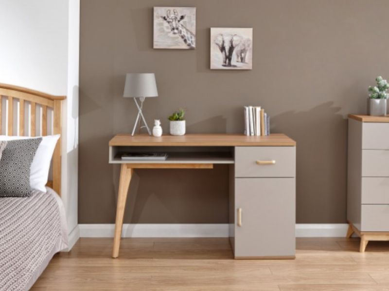 GFW Nordica Desk in Oak and Grey