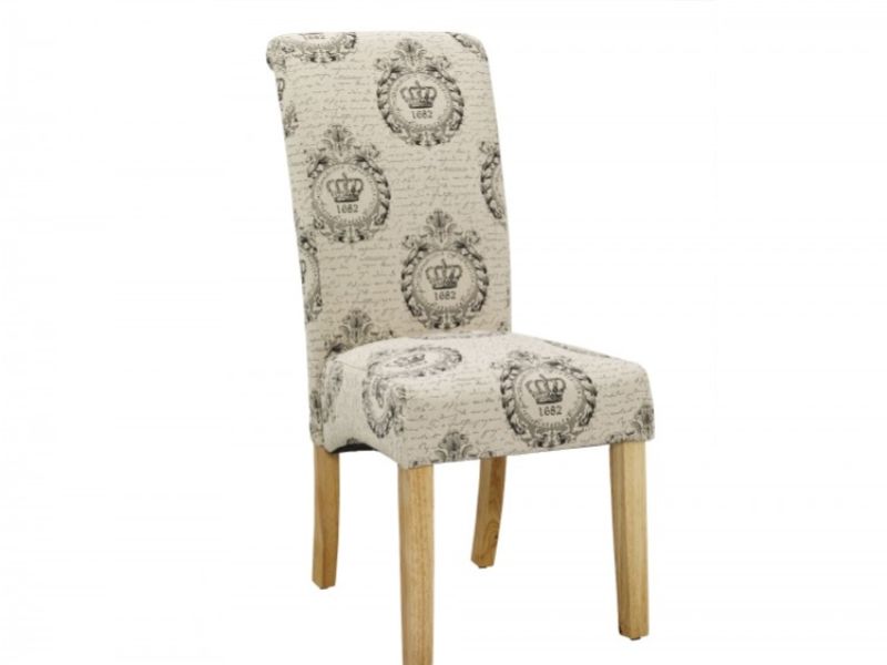 LPD Kensington Pair Of Fabric Dining Chairs
