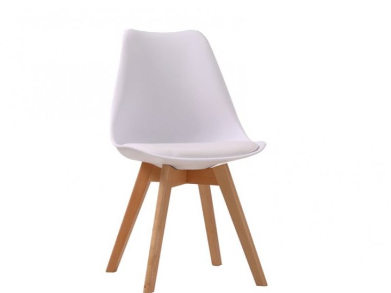 LPD Louvre Pair Of White Dining Chairs