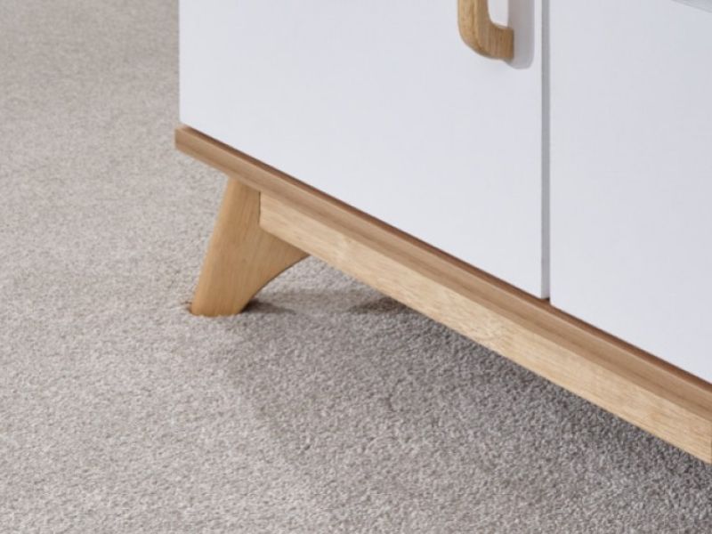 GFW Nordica Small TV Unit in Oak and White