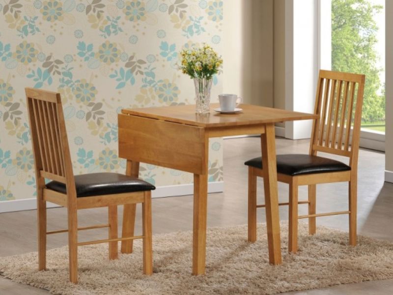 LPD Palma Oak Finish 2 Seat Dining Set