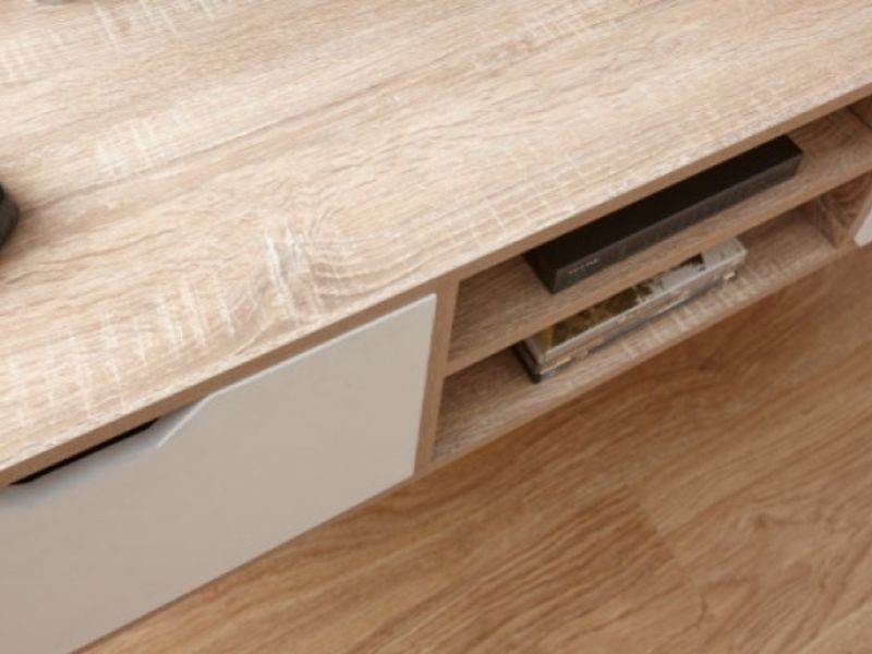 GFW Stockholm TV Cabinet in White Oak Effect