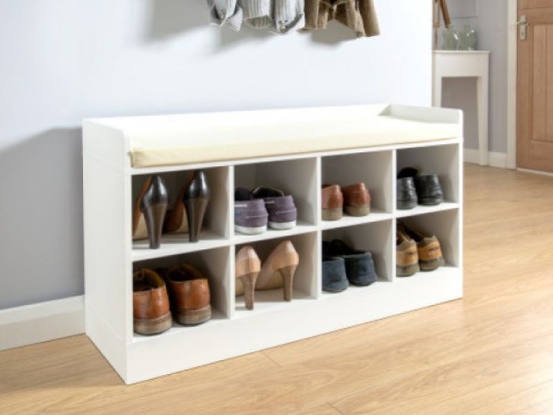 GFW Kempton Shoe Bench In White