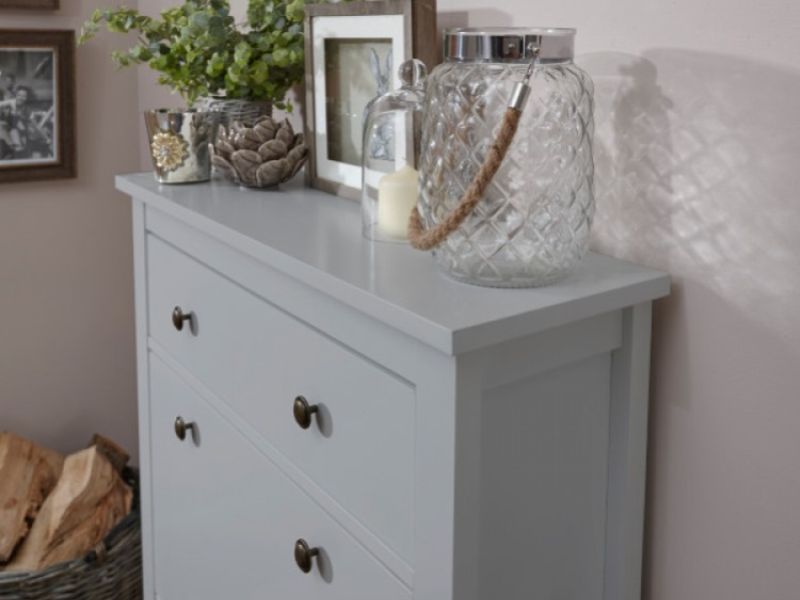 GFW Deluxe Two Tier Shoe Cabinet in Grey