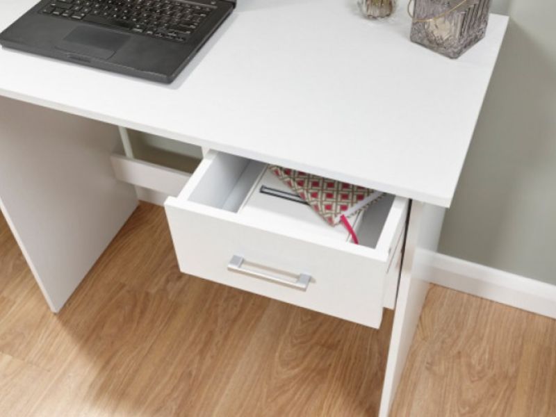 GFW Panama 2 Drawer Desk in White