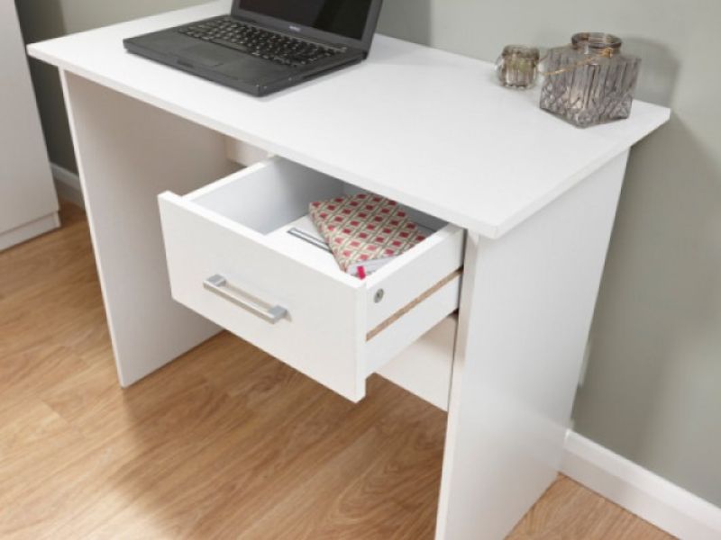 GFW Panama 2 Drawer Desk in White