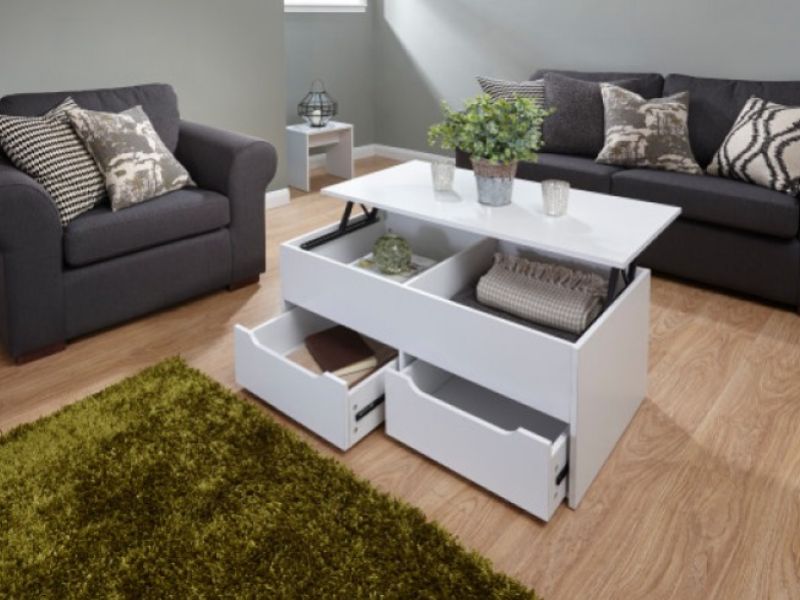 GFW Ultimate Storage Coffee Table in White