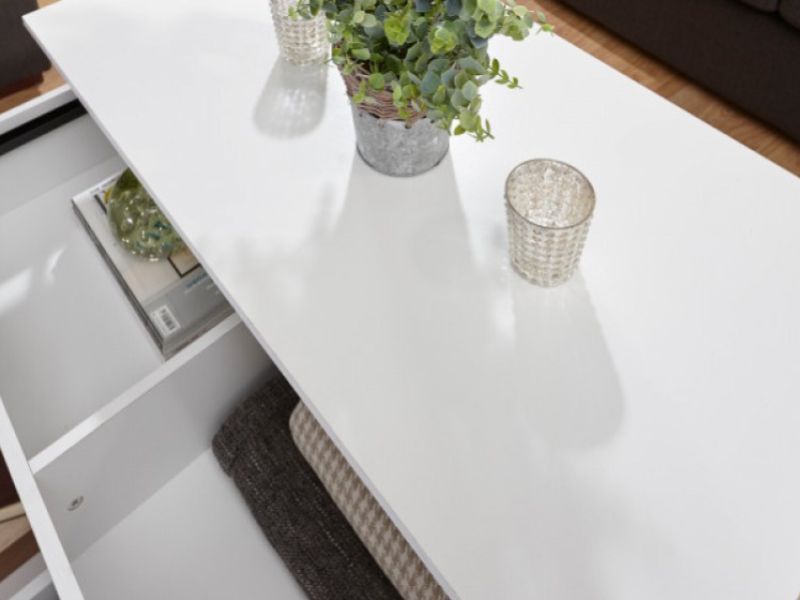 GFW Ultimate Storage Coffee Table in White