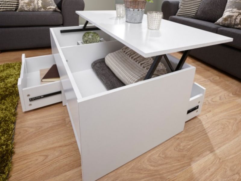 GFW Ultimate Storage Coffee Table in White