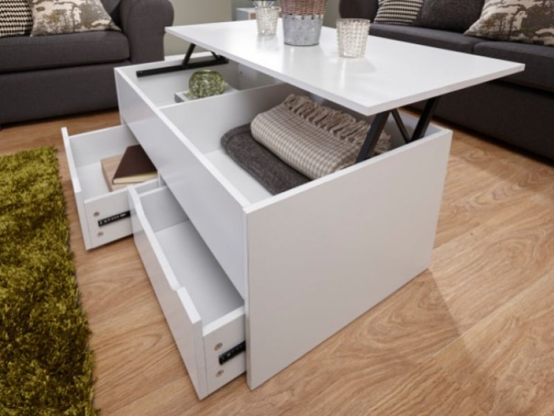 GFW Ultimate Storage Coffee Table in White