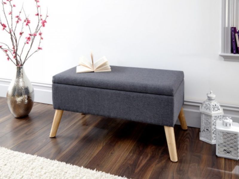 GFW Alexandra Storage Ottoman Large in Charcoal