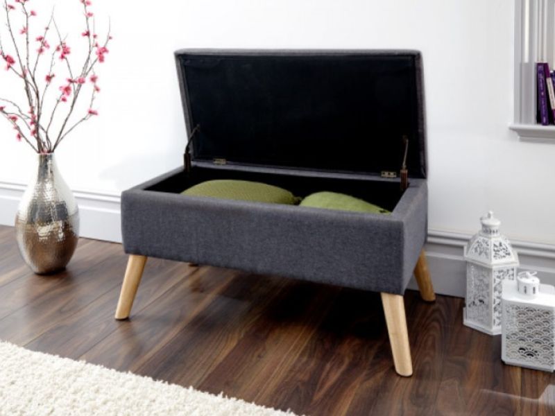 GFW Alexandra Storage Ottoman Large in Charcoal