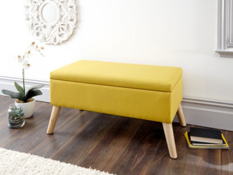 GFW Alexandra Storage Ottoman Large in Mustard