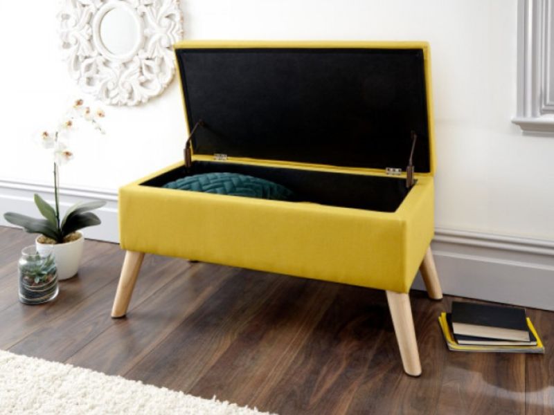 GFW Alexandra Storage Ottoman Large in Mustard