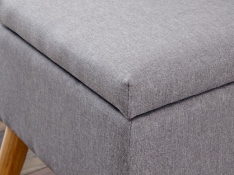 GFW Alexandra Storage Ottoman Small in Grey