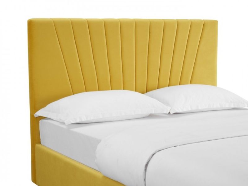 LPD Lexie 4ft6 Double Mustard Fabric Bed Frame